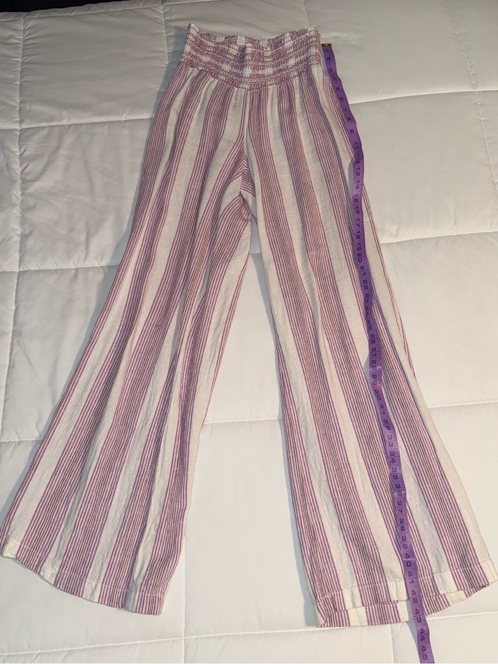 Rewash Pink and White Striped Wide-Leg Kids Pants